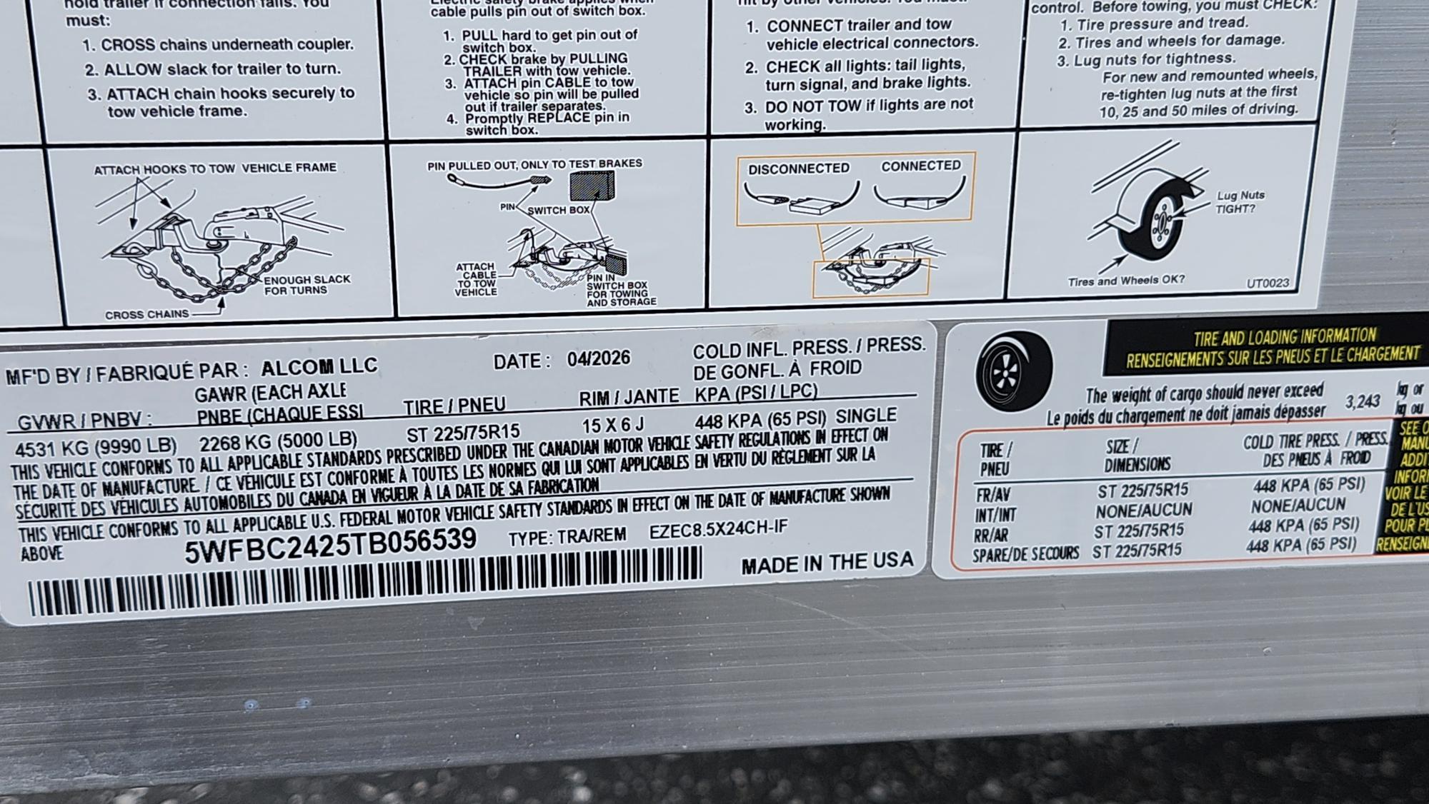 2026 Alcom BP 8.5 x 24 XLT Pro Cargo